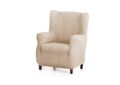 Husa fotoliu elastica bi-stretch, Premium Roc, wing chair, bej C/1