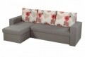 Coltar extensibil reversibil Oslo Grey Roses Flower cu lada de depozitare, 247x148x78 cm