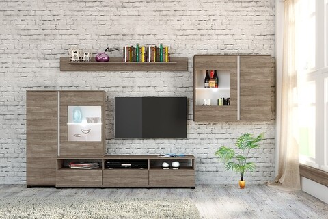 Mobilier living, Bedora, City 6027, 320 x 40.5 x 175 cm, PAL, maro