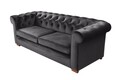 Canapea extensibila Oxford Chesterfield, 88x216x75 cm, 3 locuri, Graphite