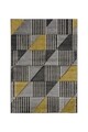 Covor lucrat manual, Velocity Ochre Dark Grey, 200 x 290 cm, 100% polipropilena, ocru/gri