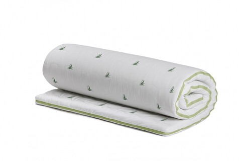 Topper saltea Confort Eucalyptus, Green Future, 90x190 cm, H 5 cm