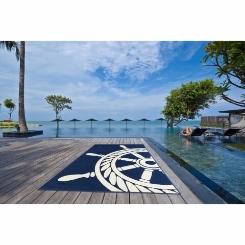 Covor indoor outdoor Floorita WHEEL NAVY 133X190