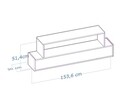 Comoda TV AGCA, Gauge Concept, 153.6x30x51.4 cm, PAL, aluna/negru
