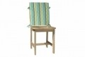 Husa spatar scaun 47x100 cm, Green Stripes, 100% bumbac, verde