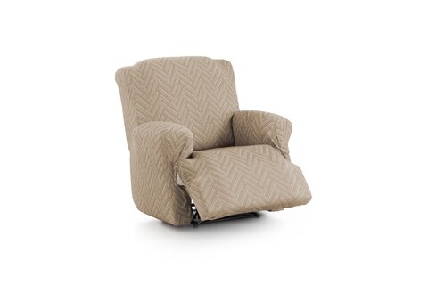 Husa fotoliu cu recliner elastica bi-stretch, Argos, bej C/1