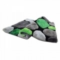 Covor Pebble Koberec Zelena, 80 x 150 cm, 100% poliester, gri/verde/negru