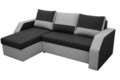 Coltar extensibil Madrid, 226x145x79 cm, 2 lazi depozitare, Reversibil, Gri/Negru