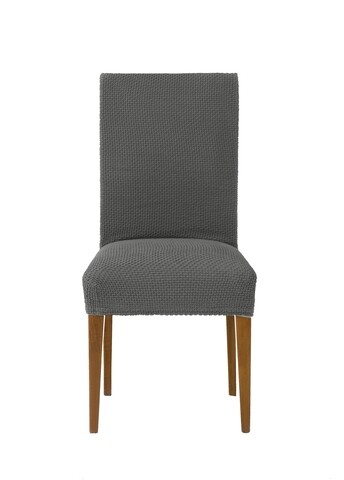 Set 2 huse scaun elastice bi-stretch, Cora, inaltime spatar pana la 55 cm, gri C/6