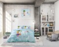 Lenjerie de pat dubla Pure Miami Summer Blue, Dreamhouse, 3 piese, 100% bumbac, multicolora