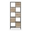 Biblioteca, Regular Wood, Bizzotto, 60x26x158 cm, otel/lemn de brad