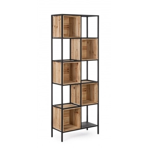 Biblioteca, Regular Wood, Bizzotto, 60x26x158 cm, otel/lemn de brad