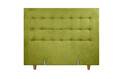 Pat matrimonial, Stockholm, Buttons E, 160x200 cm, saltea tip Pocket, topper memory, Verde