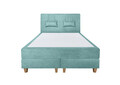 Pat matrimonial, Stockholm, Classic E, 160x200 cm, saltea tip Pocket, topper memory, Mint