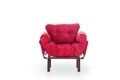 Fotoliu extensibil Nitta Single, Futon,135x70 cm,metal, maroon