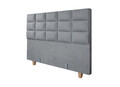 Pat matrimonial, Stockholm, Cubic E, 160x200 cm, saltea tip Pocket, topper memory, Gri