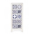Comoda cu 5 sertare, Demetra, Bizzotto, 43x33x108 cm, lemn de brad/ceramica