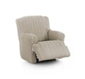 Husa fotoliu cu recliner elastica bi-stretch, Iria, natural C/0