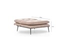 Fotoliu extensibil Martin Solo, Futon,130x90 cm, metal, mink