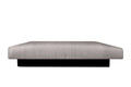 Canapea extensibila Click-Clack Felicity, 195x75x90 cm, lada depozitare, husa textil, Gri deschis
