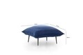 Taburet Aspen, Futon, 75x75x40 cm, metal, bleumarin