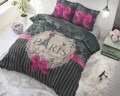 Lenjerie de pat pentru doua persoane I love Paris, Royal Textile, 100% bumbac