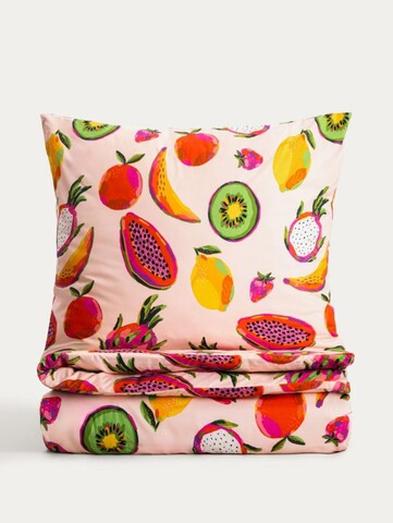 Lenjerie de pat dubla Frutti, Homla, 160x200 cm, 3 piese, microfibra din poliester, multicolor