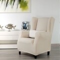 Husa fotoliu elastica bi-stretch, Sucre, wing chair, natural C/0