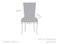 Set 2 huse scaun elastice bi-stretch, Argos, inaltime spatar pana la 55 cm, caramiziu C/9