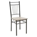 Set dining/bucatarie Roza Pakoworld, masa cu 4 scaune, 120x70x75 cm, MDF laminat/otel, gri mat
