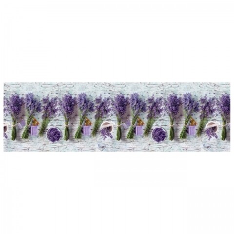 Covor rezistent Webtappeti Lavanda 58 x 190 cm, gri/mov/verde