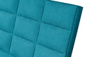 Pat matrimonial, Stockholm, Cubic E, 140x200 cm, saltea tip Pocket, topper memory, Albastru turcoaz