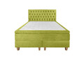 Pat matrimonial, Stockholm, Chester E, 180x200 cm, saltea tip Pocket, topper memory, Verde