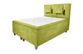 Pat matrimonial, Stockholm, Classic E, 180x200 cm, saltea tip Pocket, topper memory, Verde