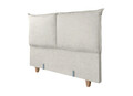 Pat matrimonial, Stockholm, Pillows E, 140x200 cm, saltea tip Pocket, topper memory, Bej