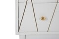 Comoda cu 6 sertare Luxy, Mauro Ferretti, 80 x 40 x 80 cm, lemn de pin/fier, alb/auriu