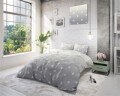 Lenjerie de pat pentru două persoane Twinkle Stars Grey, Sleeptime, policoton