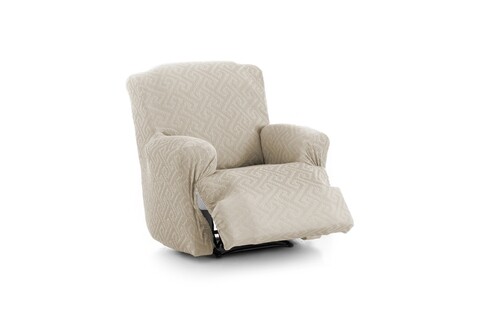 Husa fotoliu cu recliner elastica bi-stretch, Arion, natural C/0