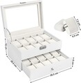 Organizator pentru ceasuri Songmics, 20 de compartimente, 28.5 x 20.5 x 16 cm,