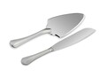 Set spatula si cutit pentru prajituri, Hermann Bauer, argintiu