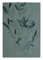 Covor Leaf Bedora,100x200 cm, 100% lana, verde, finisat manual