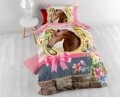 Lenjerie de pat pentru o persoana, Lovely Horse Pink, Royal Textile,  100% bumbac
