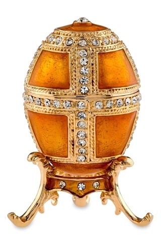 Cutie decorativa Egg,  Hermann Bauer, 4x7.5 cm, galben