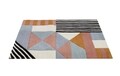 Covor Geometry Bedora, 120x170 cm, 100% lana, multicolor, finisat manual