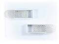 Set 2 rafturi de perete Mingitav Illia No.4, 55 x 20 x 22 cm, PAL, alb