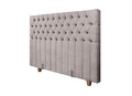 Pat matrimonial, Stockholm, Chester E, 140x200 cm, saltea tip Pocket, topper memory, Taupe