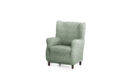 Husa fotoliu elastica bi-stretch, Candy, wing chair, verde C/4