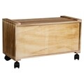 Comoda cu 2 sertare si roti Home, Creaciones Meng, 55x25x31.5 cm, lemn de paulownia/MDF