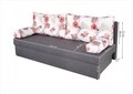 Canapea extensibila Alfi Grey 192x80x77 cm cu lada de depozitare, Roses Flower