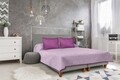 Cuvertura matlasata cu 2 fete Alcam, microfibra, 210x220 cm, Purple Jeans